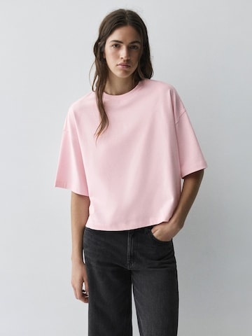 Pull&Bear Oversized Shirt in Pink: front