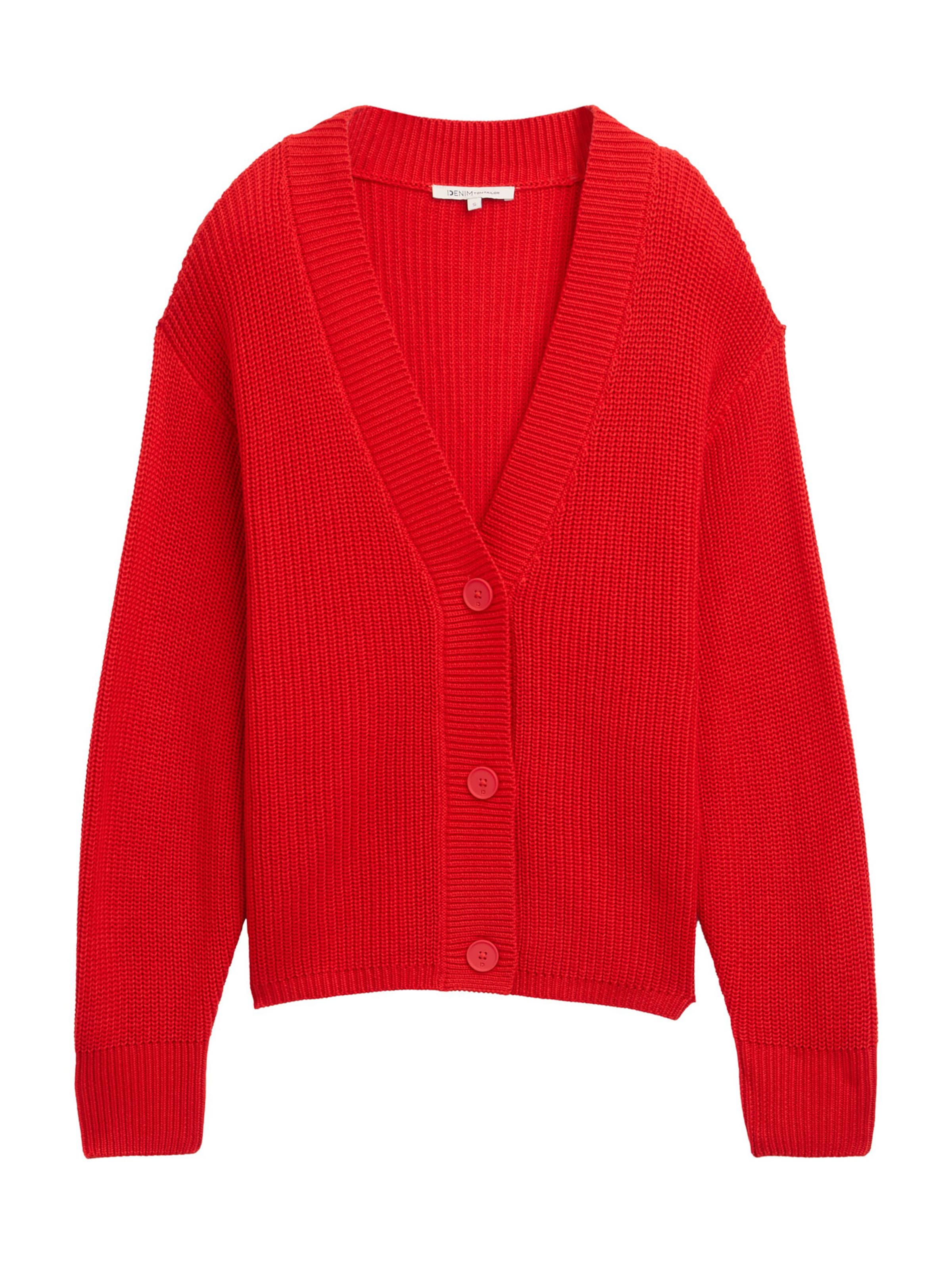 TOM TAILOR DENIM Kampsun, värv punane: eest vaates