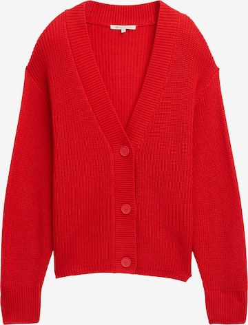 Cardigan TOM TAILOR DENIM en rouge : devant