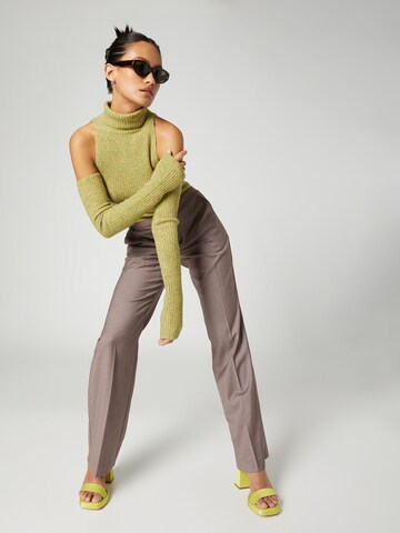 Bella x ABOUT YOU Wide leg Broek 'Lenni' in Beige