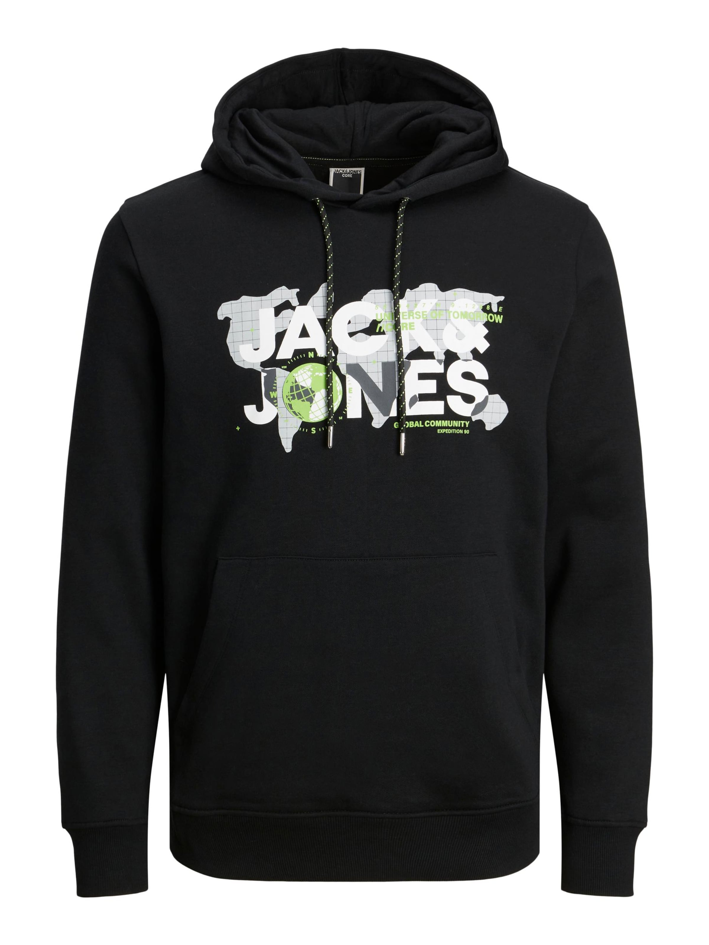 Felpa 'JCODust' di JACK & JONES in nero: frontale