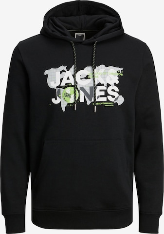 JACK & JONES Sweatshirt 'Dust' in Zwart: voorkant