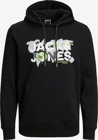 JACK & JONES Mikina 'Dust' – černá: přední strana