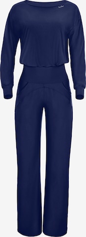 Tuta jumpsuit ' JS101LSC ' di Winshape in blu: frontale