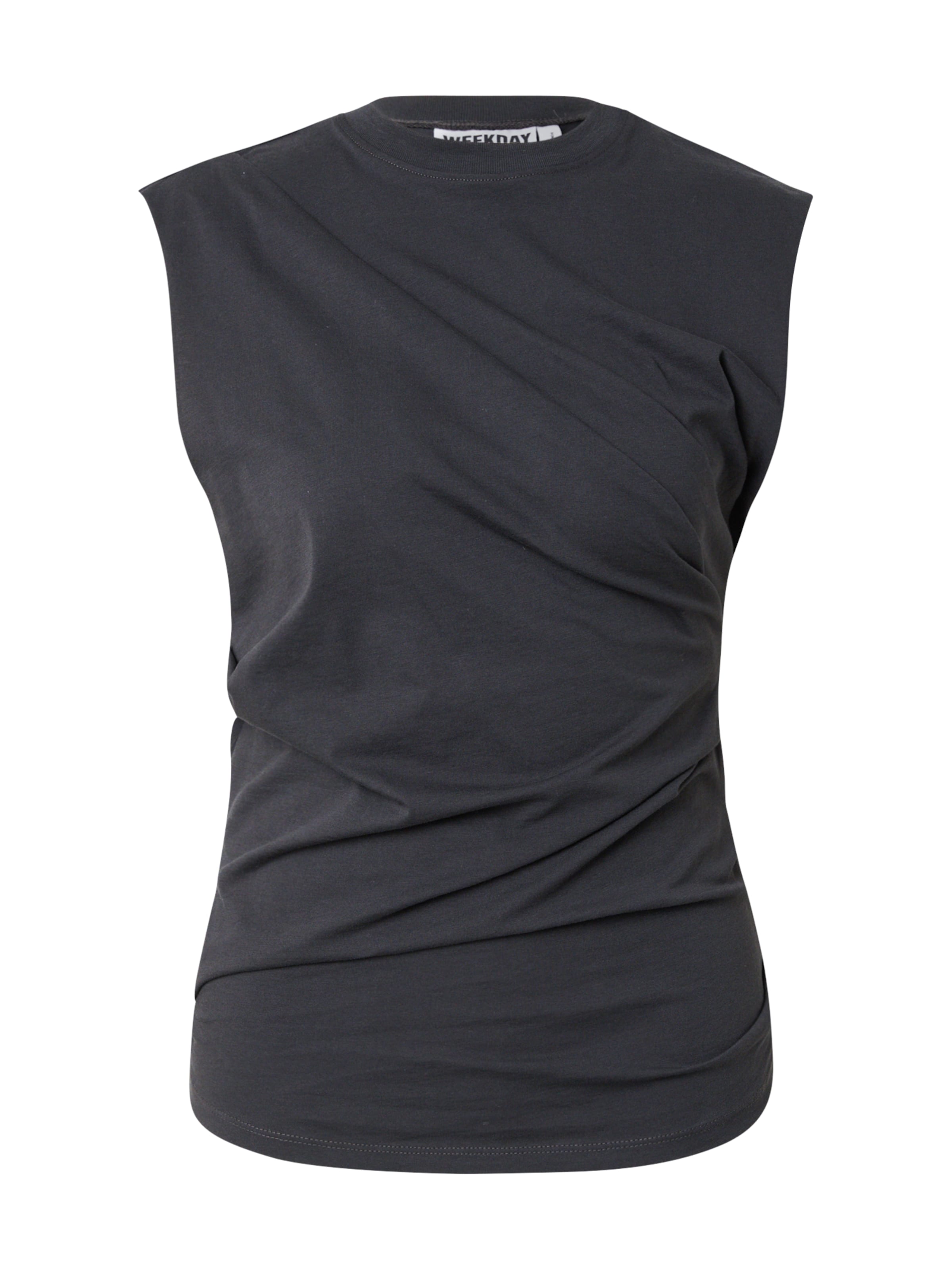 WEEKDAY Topp 'Luna', värv hall: eest vaates