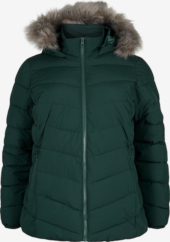 Veste d’hiver 'Cajulia' Zizzi en vert : devant