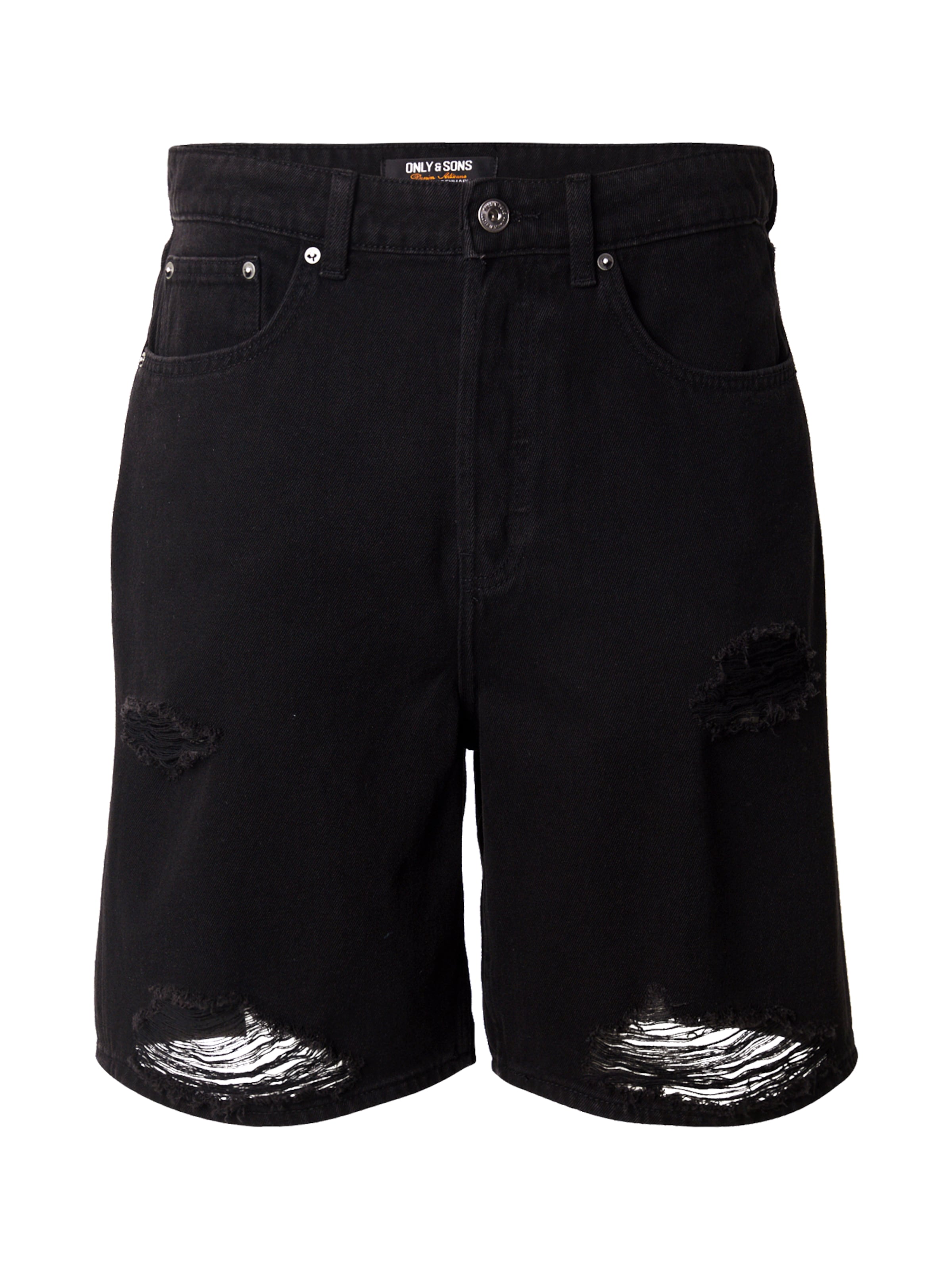 Only & Sons Широка кройка Дънки 'ONSFADE' в черно: отпред