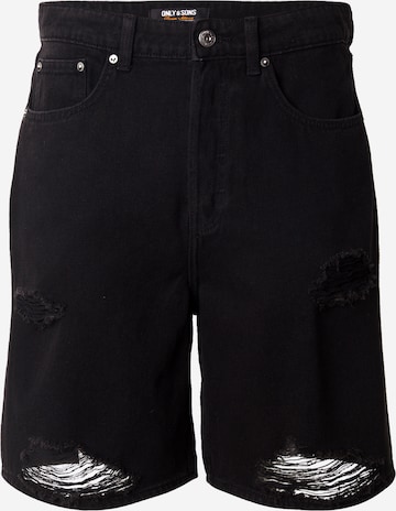 Only & Sons Loosefit Shorts 'ONSFADE' in Schwarz: Vorderseite