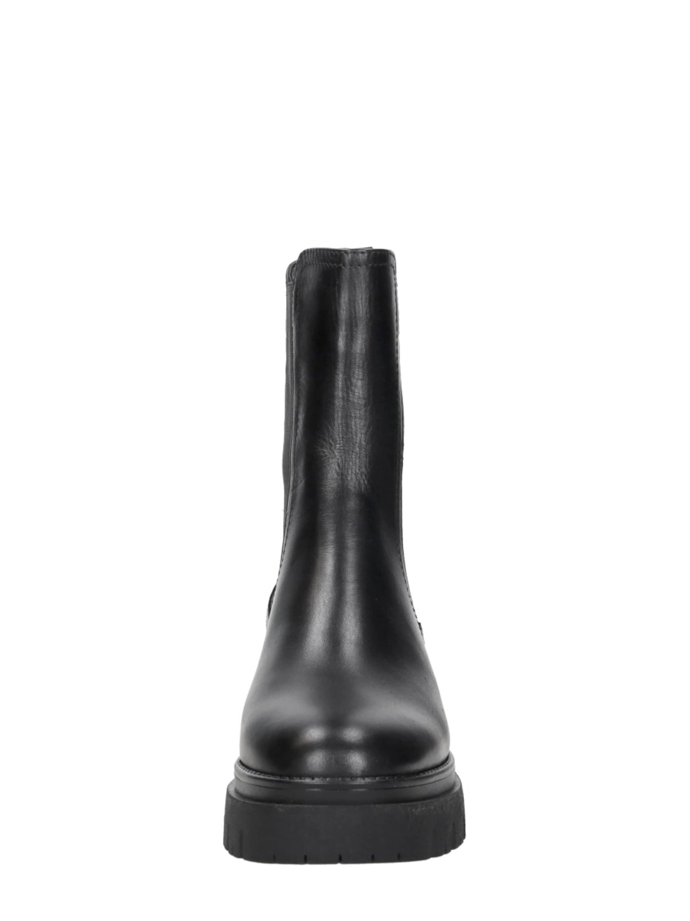 Tamaris Chelsea boots 'Enkellaarsjes Plat' in Zwart