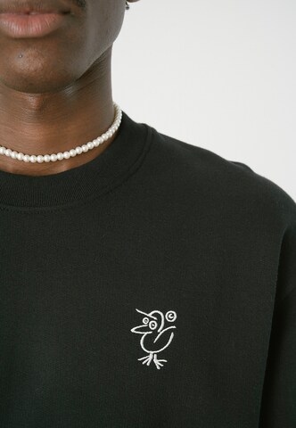 Cleptomanicx Sweatshirt 'Sketch Gull' in Schwarz