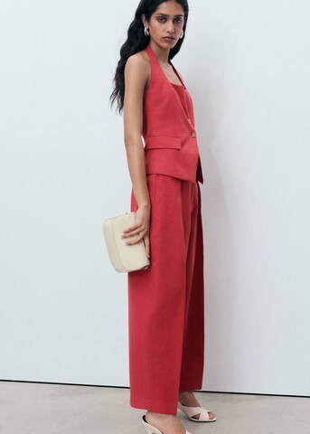 MANGO Baggy Pleated Pants 'Olivia' in Red