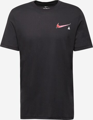 NIKE Functioneel shirt in Zwart: voorkant