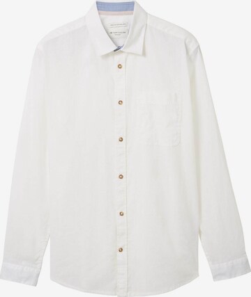 Chemise TOM TAILOR en blanc : devant