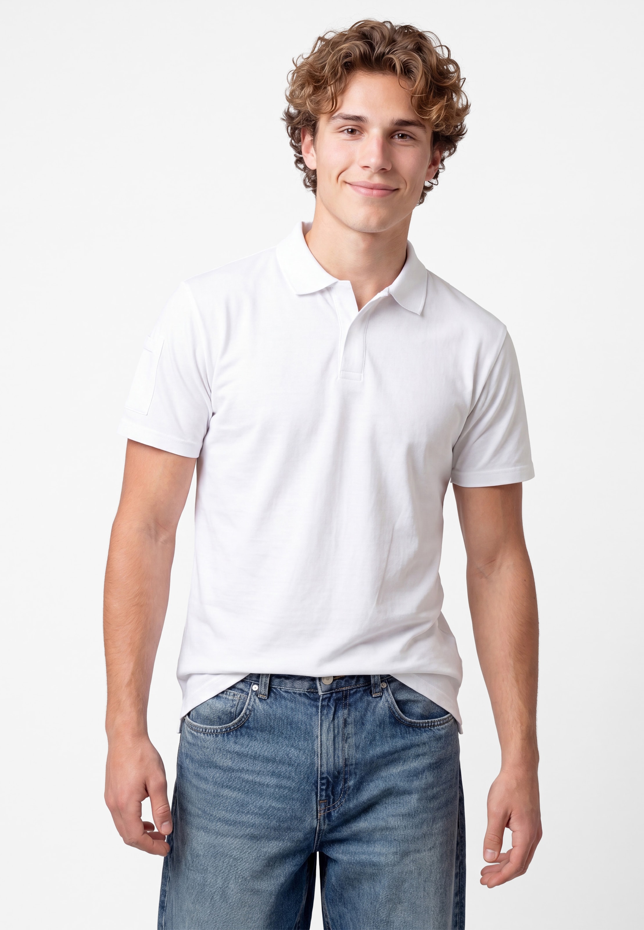 T-Shirt MO en blanc : devant