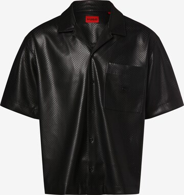 HUGO Regular fit Button Up Shirt ' Egeeno ' in Black: front