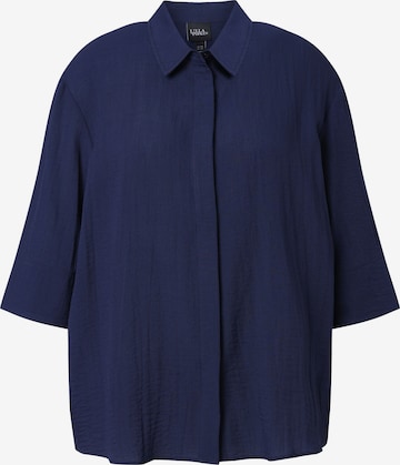 Ulla Popken Blouse in Blauw: voorkant