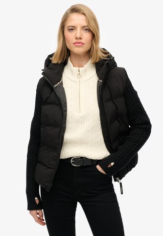 Superdry Tussenjas in Zwart: voorkant