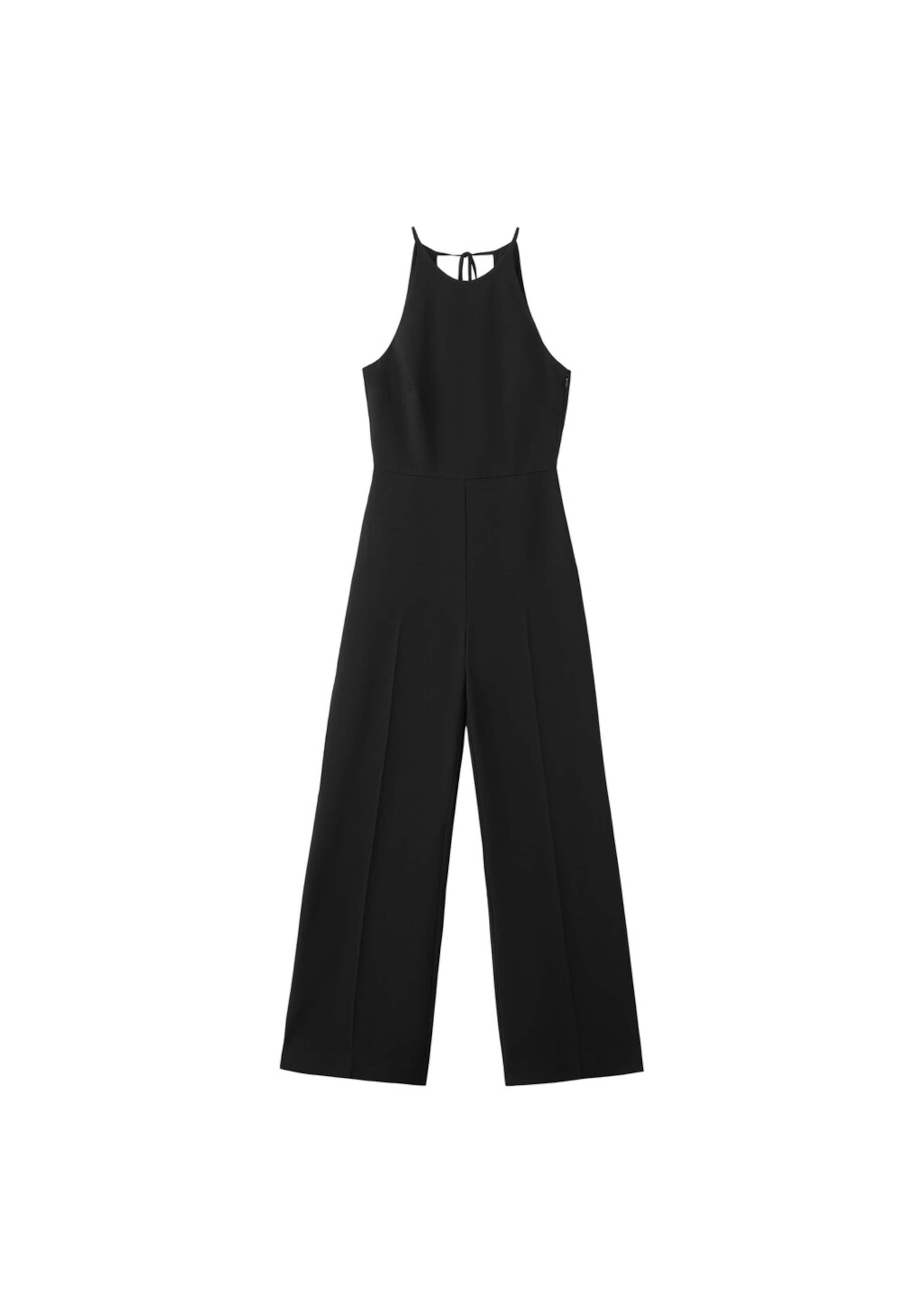 MANGO Kezeslábas 'Fabiana' - fekete: elől