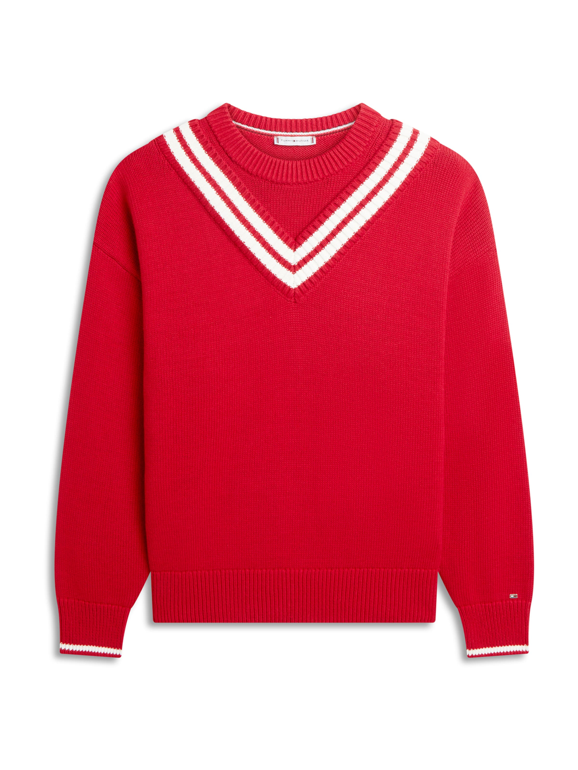 Pull-over TOMMY HILFIGER en rouge : devant