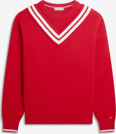 TOMMY HILFIGER Pulover u crvena / bijela, Pregled proizvoda