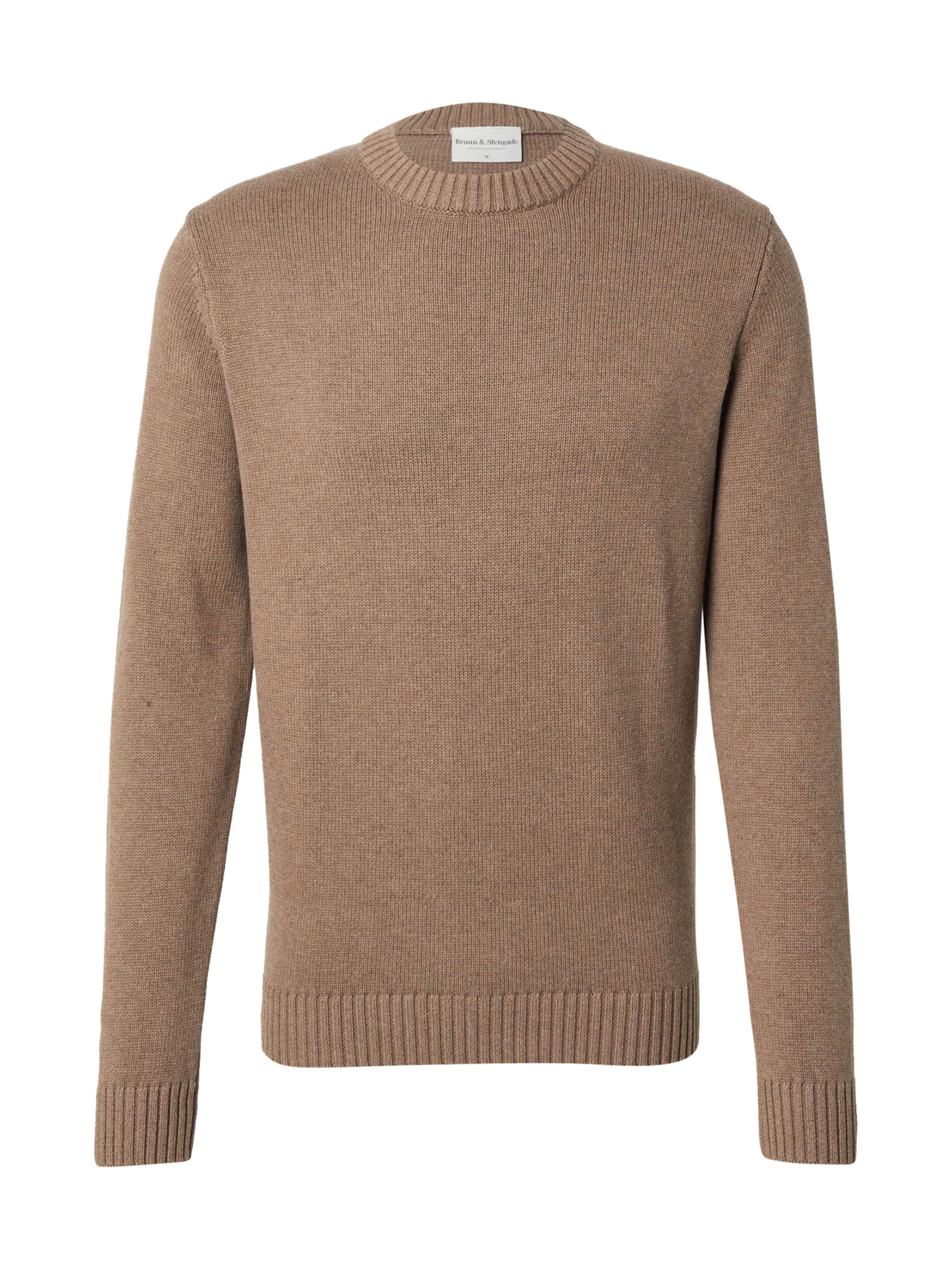 Bruun & Stengade Svetr 'Thorstein' – hnědá: přední strana