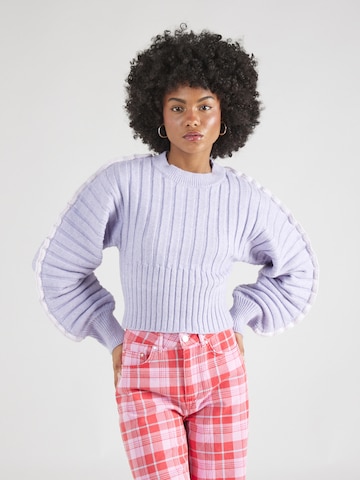 florence by mills exclusive for ABOUT YOU - Pullover 'Peiskos' em roxo: frente