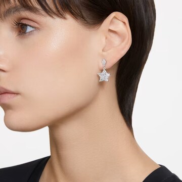 Boucles d'oreilles Swarovski en argent : devant