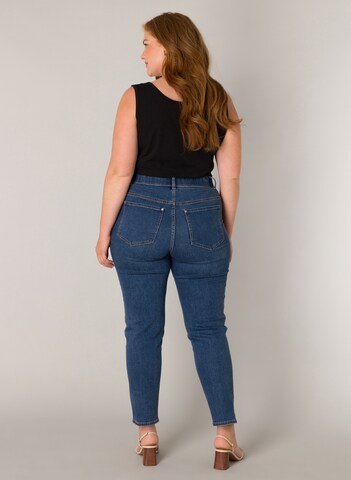 BASE LEVEL CURVY Skinny Jeggings in Blau