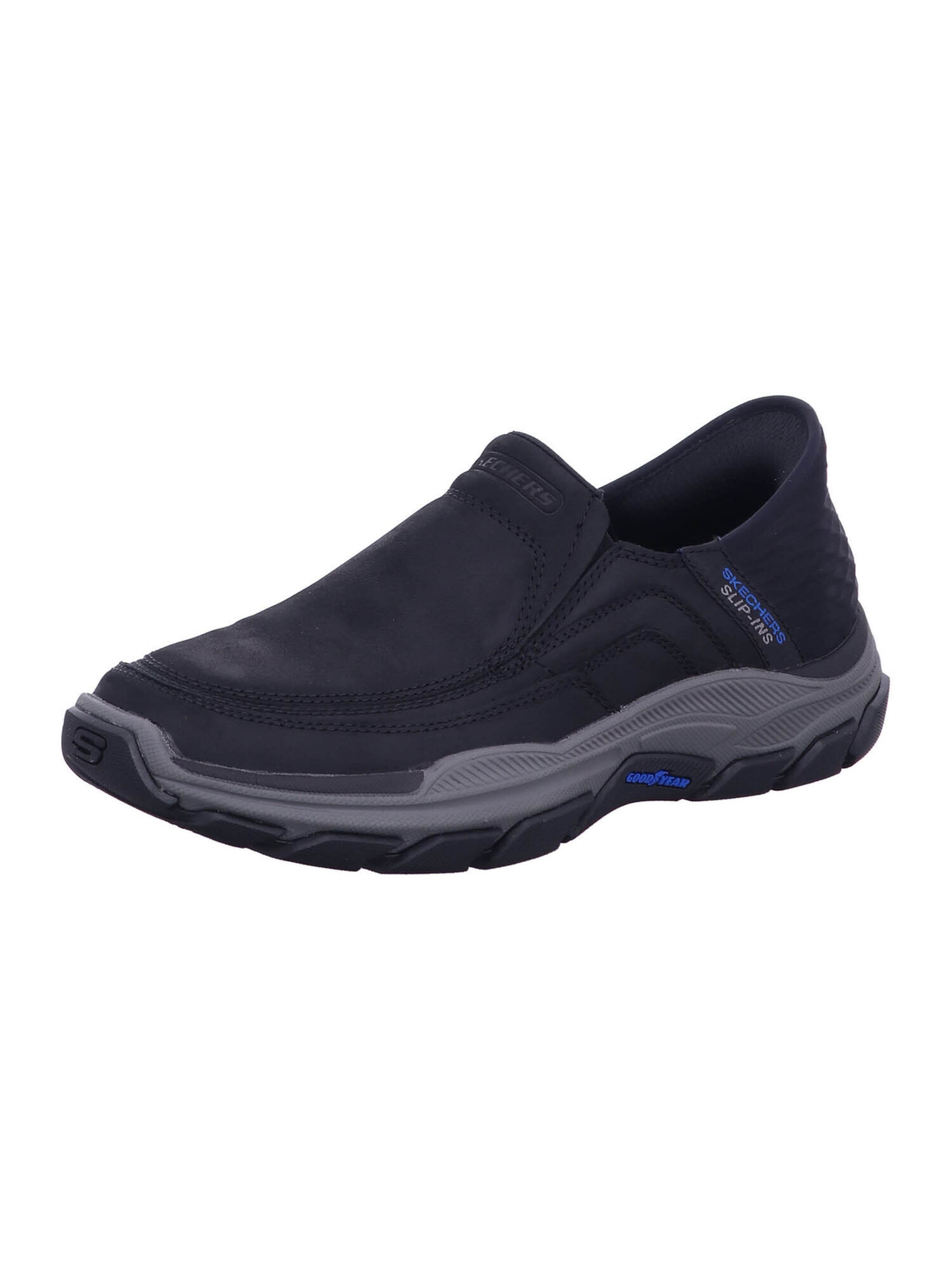 SKECHERS Slip-ons 'Respected Elgin' in Zwart: voorkant