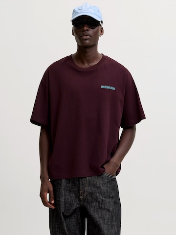 JACK & JONES Majica 'JORBARCELONA' | rdeča barva: sprednja stran