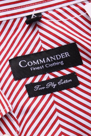 Commander Button Up Shirt in S in Red