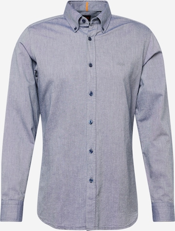 BOSS Orange Regular fit Button Up Shirt 'Rickert' in Blue: front