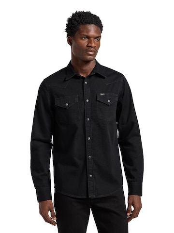 Lee Comfort fit Button Up Shirt in Black: front