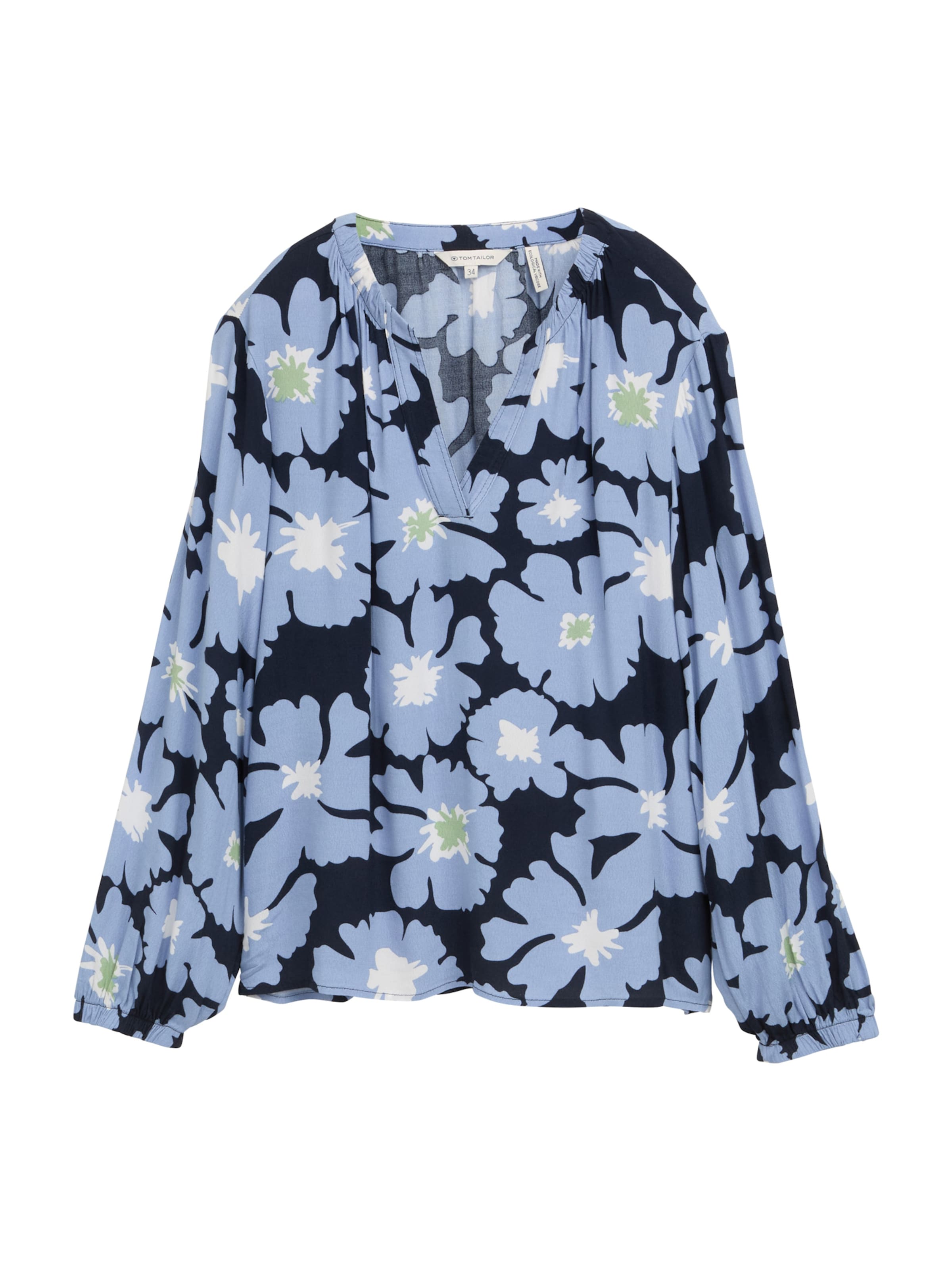 TOM TAILOR Blouse in Blauw: voorkant
