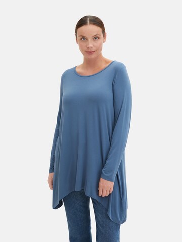 Tom Tailor Women + Shirt in Blauw: voorkant