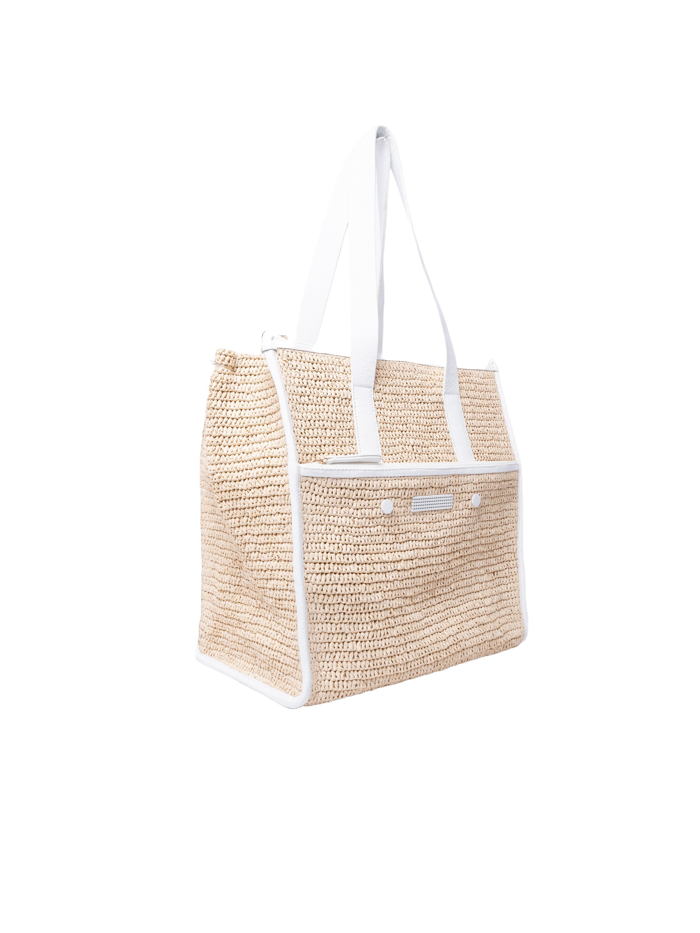 Clio Handbag 'KYRA RAFFIA' in Beige