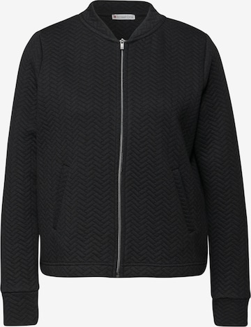 STREET ONE Sweatjacke in Schwarz: Vorderseite