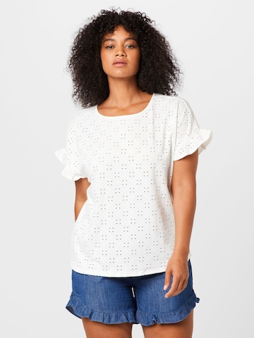 T-shirt 'May' ABOUT YOU Curvy en blanc : devant