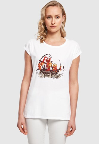 ABSOLUTE CULT Shirt 'The Nightmare Before Christmas - Christmas Terror' in White: front