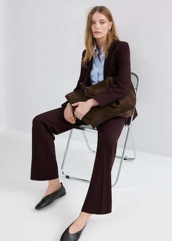 MANGO Regular Pleated Pants 'Bergen' in Red