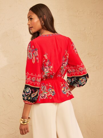 love & roses Blouse in Red