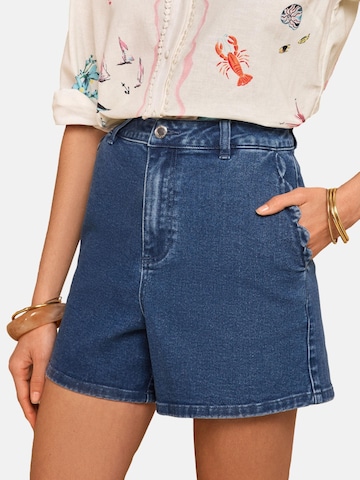 mėlyna love & roses Standartinis Džinsai: priekis