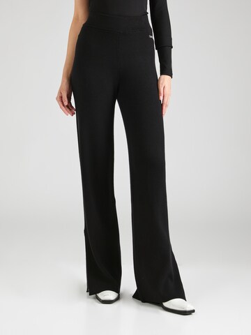 Wide Leg Pantalon Calvin Klein en noir : devant