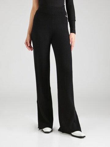 Calvin Klein Wide leg Παντελόνι σε μαύρο: μπροστά