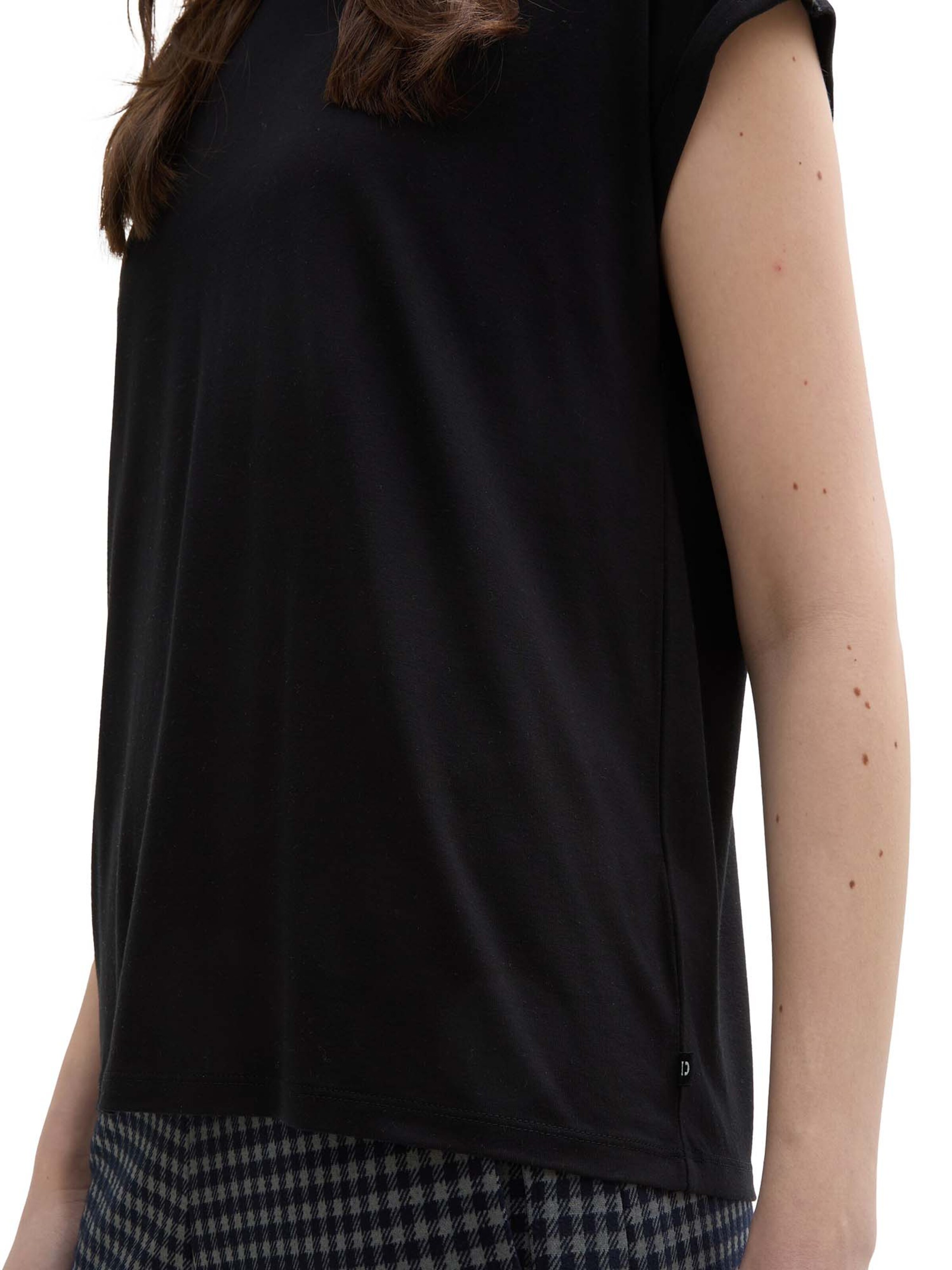 Tricou de la TOM TAILOR DENIM pe negru