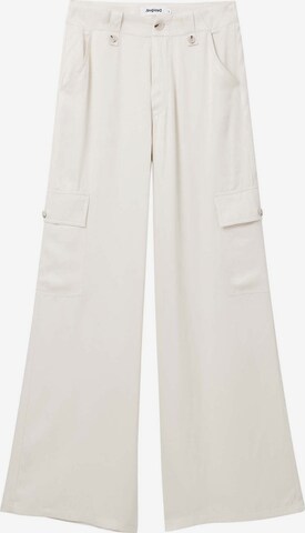 Desigual - Loosefit Pantalón cargo 'Thelma-Lacroix' en blanco: frente