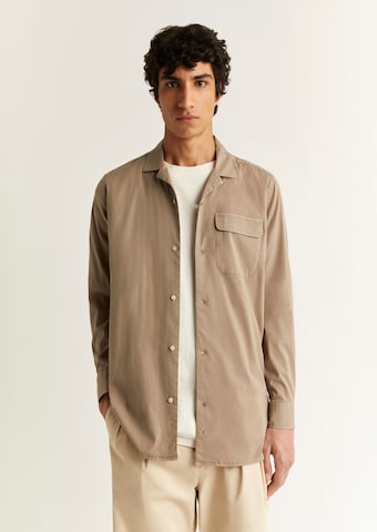 Scalpers Regular fit Button Up Shirt in Brown