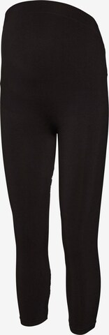 MAMALICIOUS Skinny Leggings 'LAMIYA' in Schwarz: predná strana