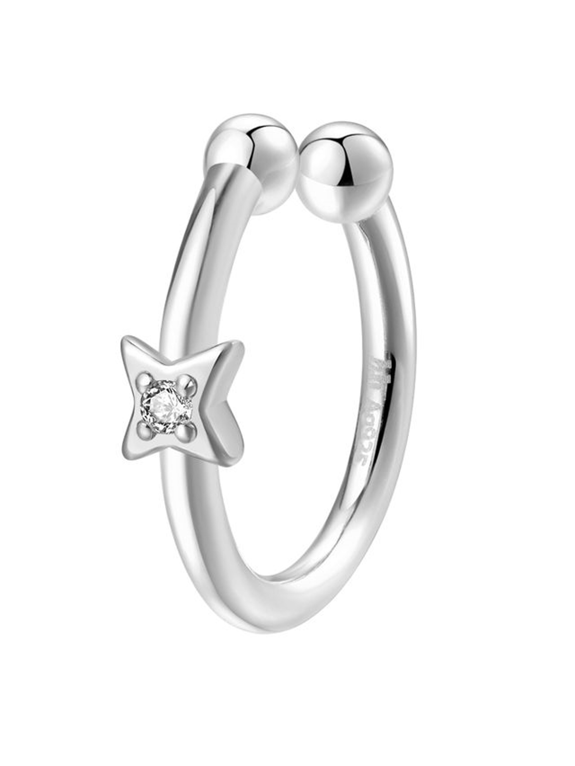 Orecchini 'Stella' di Hey Happiness in argento: frontale