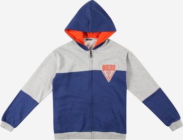 GUESS Zip-Up Hoodie in Blue: front